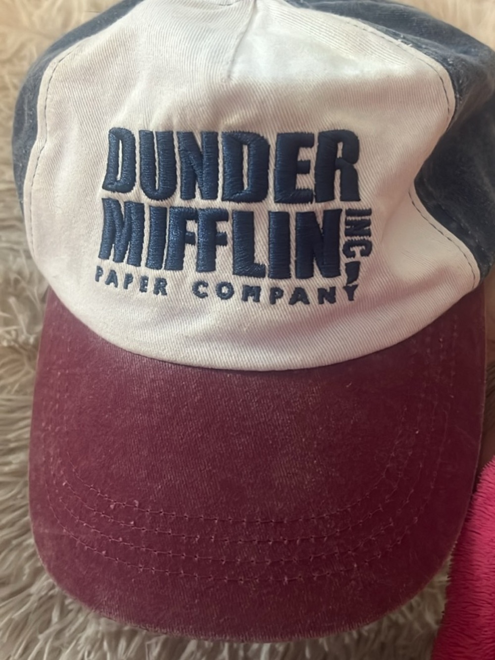 Two-Tone Trucker Hat - White & Burgundy